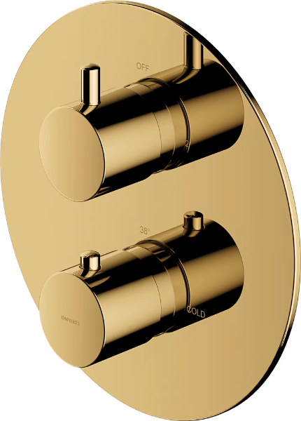 Термостат Omnires Y Y1236ROGL для душа, золото