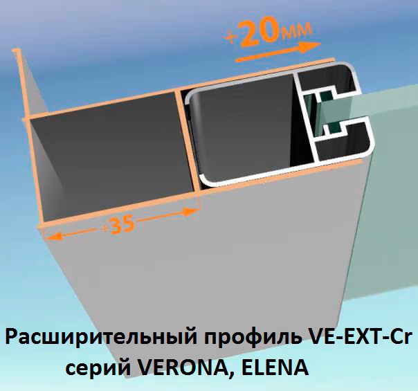 Профиль Cezares VE-W-EXT-Cr verona / elena / bergamo регулирующий