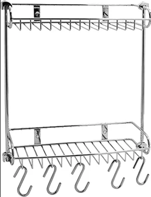 Полка Wasserkraft K-1422 2-ярусная, с крючками