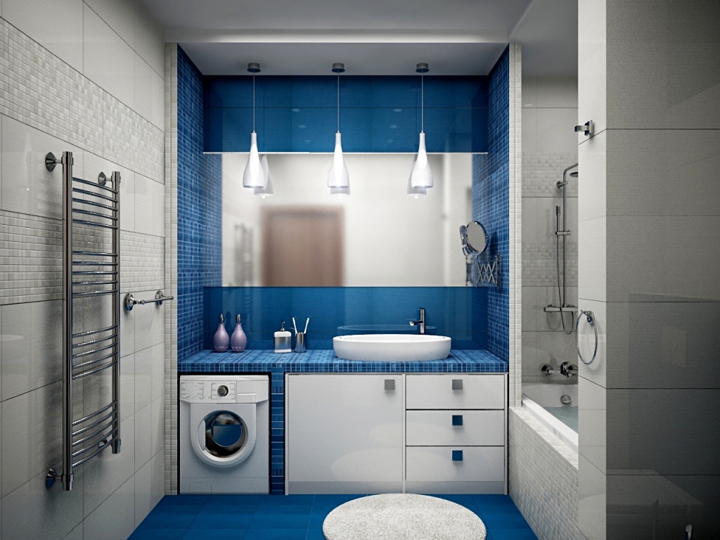 ванная комната - синий цвет