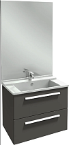 Мебель для ванной Jacob Delafon Struktura 80 серый антрацит, 2 ящика