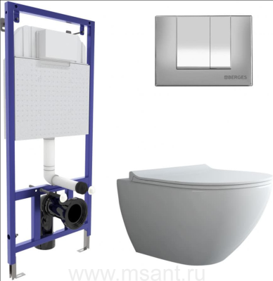 Комплект Berges Novum 043247 кнопка хром глянцевый