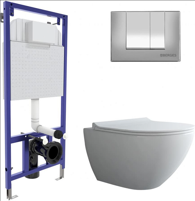 Комплект Berges Novum 043247 кнопка хром глянцевый