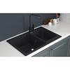 Мойкa MIXLINE ML-GMS13 СТАНДАРТ двухчашевая, черный (308), 767*502*190мм