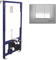 Система инсталляции для унитазов Berges Novum 040243 с кнопкой смыва, хром глянец