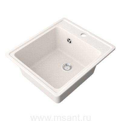 Мойкa MIXLINE ML-GMS18 СТАНДАРТ прямоугольная, белый (331), 410*470*190мм