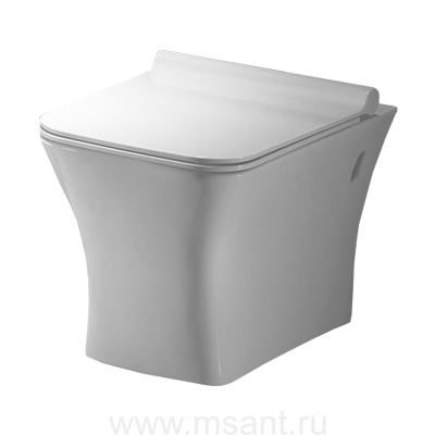 Унитаз подвесной Azario Trend 545х365х365 безободковый, с сиденьем микролифт