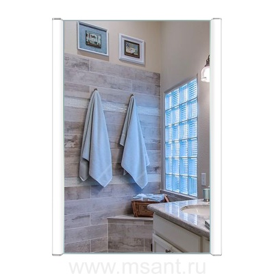 Зеркало-шкаф AZARIO Quito 500х700 с подсветкой, механическая кнопка включения