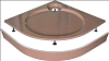 Поддон для душа GuteWetter Deluxe 90x90x16 R терракот