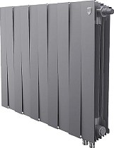 Радиатор биметаллический Royal Thermo Piano Forte 500 VDR silver satin, 10 секций, серебристый