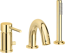 Смеситель Paffoni Light LIG047HG на борт ванны, золото медовое