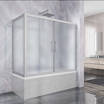 Шторка на ванну Kubele DE019PR4-MAT-MT 170х75 см, профиль матовый хром