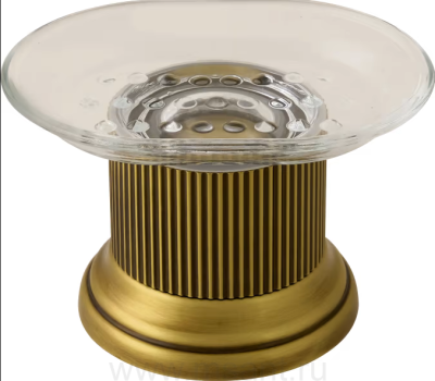 Мыльница Migliore Fortuna стекло, бронза