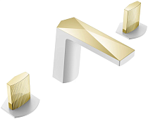Смеситель для раковины Boheme Venturo 150-WG-TOUCH белый, золото
