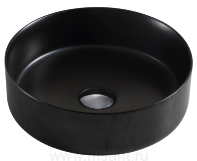 Раковина Azario 355х355х120 накладная, круглая, чёрная матовая