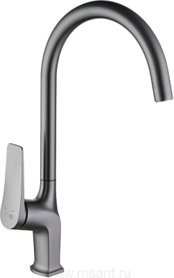 Смеситель Lemark Bronx LM3705GM для кухонной мойки, графит