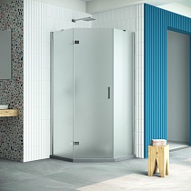 Душевой уголок Vegas Glass AFA-Pen Retta 100 08 10 L профиль глянцевый хром стекло сатин