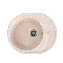 Мойкa MIXLINE ML-GMS08 СТАНДАРТ овальная с крылом, бежевый (328), 570*460*170мм