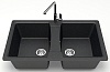 Кухонная мойка AZARIO Elmas 780х500х190 двойная, искусственный мрамор, цвет черный (CS00078333)