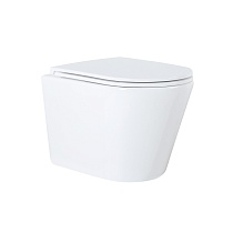 Унитаз подвесной Azario Teramo 515х355х365 безободковый, с сиденьем микролифт