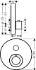 Термостат Axor ShowerSelect 36722000 для душа, хром