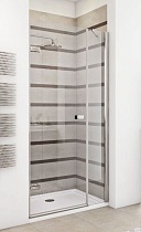 Душевая дверь в нишу GuteWetter Trend Door GK-862BP левая 110 см стекло бесцветное Two, профиль хром