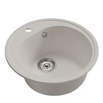 Мойкa MIXLINE ML-GM11 круглая, ультра-белая (341), 500мм (глуб. чаши 180)