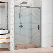 Душевая дверь в нишу Kubele DE019D2-CLN-MT 165 см, профиль матовый хром