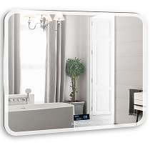 Зеркало AZARIO Стив 800х680 c подсветкой и диммером, сенсор выкл+подогрев+часы