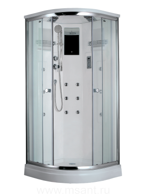 Timo Lux T-7709 NEW душевая кабина 90*90*225, турецкая баня хамам, стульчик прозрачный