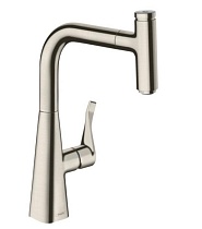 Смеситель Hansgrohe Metris Select M71 14857800 для кухонной мойки, сталь