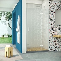 Дверь в душевой проем Vegas Glass AFP Retta 110 01 02 R, профиль белый, стекло шиншилла