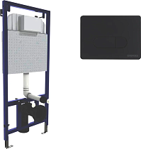 Система инсталляции для унитазов Berges Novum 040235 с кнопкой смыва, черная