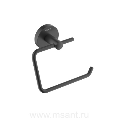 Бумагодержатель квадратный Aquatek, матовый черный AQ4218MB ОБЕРОН