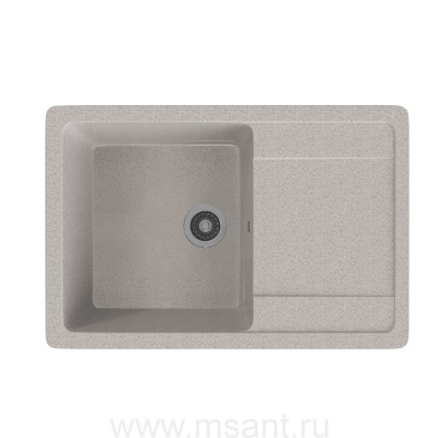 Мойкa MIXLINE ML-GMS15 СТАНДАРТ с крылом, светло-серый (310), 640*505*185мм