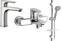 Душевой комплект Paini Parallel 47CR111LMKM + 47CR205LMKM с душевым гарнитуром