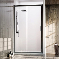 Душевая дверь в нишу Veconi Vianno VN-72B 150 см, профиль черный