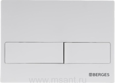 Кнопка смыва Berges Novum L4 белый, матовый