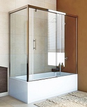 Шторка на ванну GuteWetter Slide Part GV-863A правая 170x70 см стекло бесцветное, профиль хром