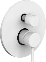 Смеситель Paffoni Light LIG019BO с ВНУТРЕННЕЙ ЧАСТЬЮ, для ванны с душем, белый