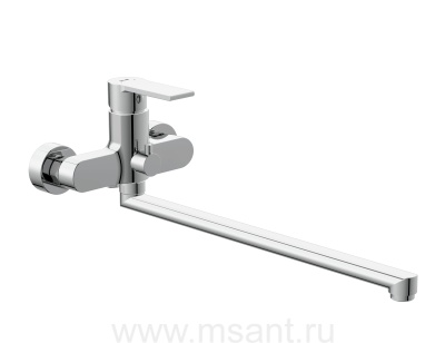 Смеситель для ванны Cersanit BRASKO 64091 с длинным изливом однорычажный