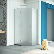 Душевой уголок Vegas Glass AFA-Pen Retta 90 01 10 L профиль белый стекло сатин