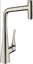 Смеситель Hansgrohe Metris Select M71 73816800 для кухонной мойки, сталь