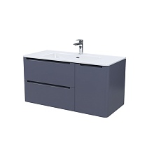 Тумба с умывальником, подвесная, 100 см, темно-серый, Edifice, IDDIS, EDI10D0i95K подходит умыв. 0101000i28