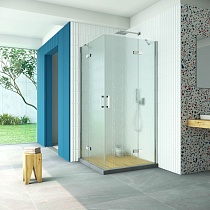 Душевой уголок Vegas Glass AFA Retta 80 08 02 профиль глянцевый хром стекло шиншилла