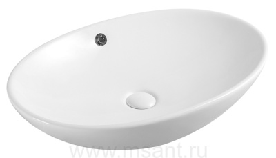 Раковина Azario 625х415х150 накладная, белый 