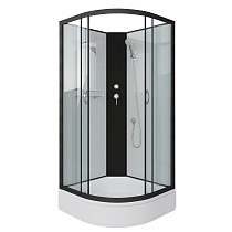 Душевая кабина Niagara Classic NG-6701-14BK (90х90х200) средний поддон(26см),черный,стекло прозрачное