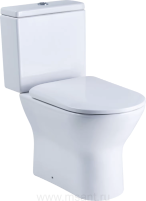 Унитаз-компакт Roca напольный с вертикальным выпуском, сиденье с крышкой для унитаза тонкое c механизмом 