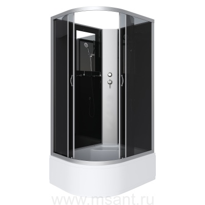 Душевая кабина Niagara Classic NG-2510-14RBK (120х80х200) высокий поддон(40см),стекло тонированное 