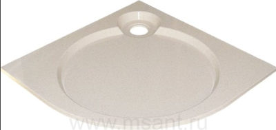 Поддон для душа GuteWetter Deluxe 90x90x2 R бежевый